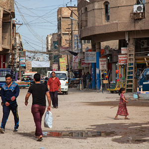 Irak, Hillah (Al Hilla). Ulica w centrum miasta.